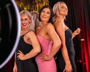 Beautiful women in elegant dresses at wedding event, celebration, glamour, bridal party, EMweddings.